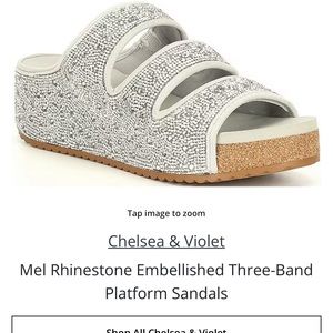 CHELSEA & VIOLET RHINESTONE SANDALS